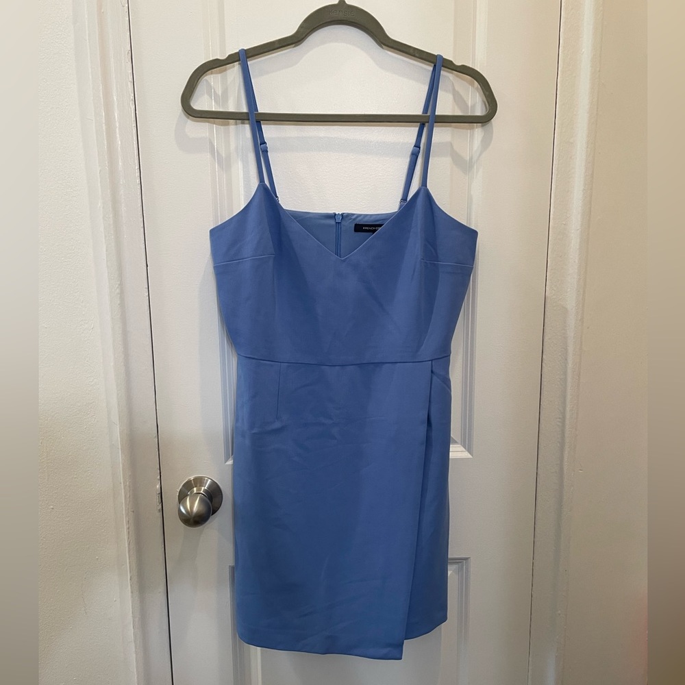 French Connection Whisper Dress Chalk Blue Size 8 NWT